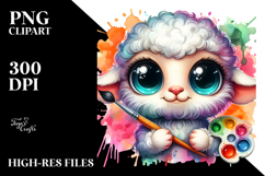 Crazy Cute Baby Lamb PNG Product Image 2