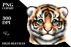Energetic Tiger with Big Eyes, Lively PNG Product Image 2