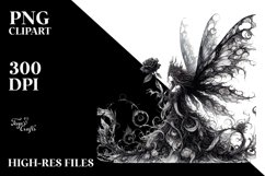 Detailed Gothic Fairy | Clipart Product Image 1