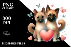 Painted Malinois Tails Heart Unity PNG Product Image 2