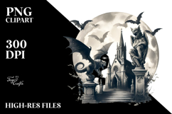 Halloween Gargoyle Candle PNG Product Image 2