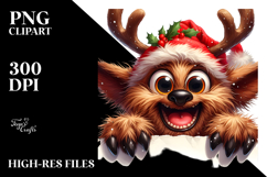 Funny Elk, Watercolor Clipart Product Image 2