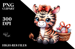 Vibrant Sewed Smiling Cute Zebra | Sublimation | Clipart Product Image 2