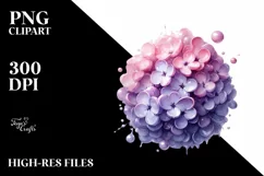 Glossy Lilac Round Watercolor | Sublimation Clipart Product Image 1