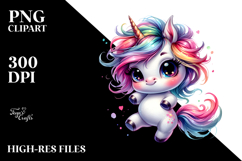 Cute Unicorn Drawing PNG Product Image 2