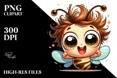 a Cute Crazy Small Baby Butterfly Cartoon | Clipart Product Image 3