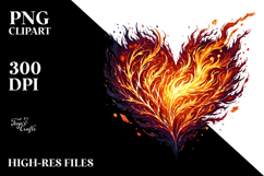 Fire Heart, Transparent PNG Product Image 2