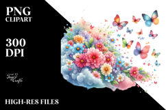Colorful Butterfly Painting PNG Product Image 2