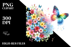 Colorful Butterfly Painting PNG Product Image 2
