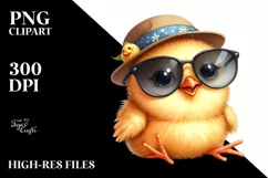Watercolor Chick Sunglasses Big Eyes Funny | Sublimation | Product Image 3
