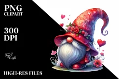 Detailed Valentines Gnome, Transparent PNG Product Image 2