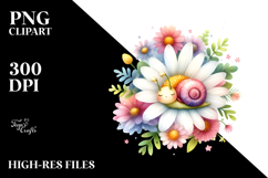 Colorful Cute Baby Snail Clipart Product Image 2