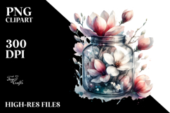 Abstract Jar Magnolia Clipart Product Image 2