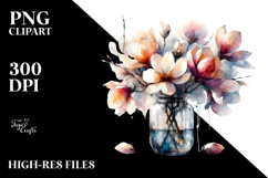 Abstract Jar Magnolia Clipart Product Image 2