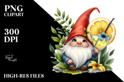 Whimsical Gnome Drinking Cocktail PNG Product Image 2