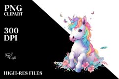 Baby Unicorn on Buenos Aires Street, Magical PNG Product Image 1