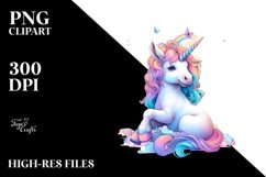 Baby Unicorn on Buenos Aires Street, Magical PNG Product Image 3