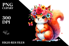 Cute Vibrant Squirrel Flower Crown Product Image 2