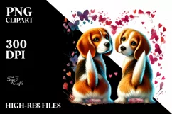 Colorful Beagle with Heart, Transparent PNG Product Image 2