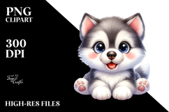 Happy Siberian Husky, Transparent PNG Product Image 2
