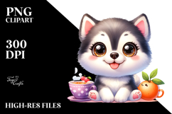 Happy Siberian Husky, Transparent PNG Product Image 2