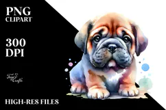 Expressive Baby Mastiff, Sublimation PNG Product Image 2