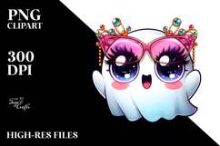 Adorable Ghost with Glam Accessories PNG Product Image 2