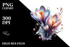 Shiny Crocus Clipart Product Image 1