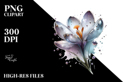 Abstract Crocus Material Watercolor Splash Product Image 2