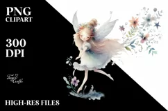 Running Whimsical Fairy PNG Product Image 3