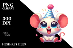 Cartoony Cute Cartoon Mouse PNG Product Image 2