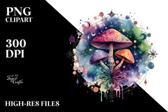 Magical Mushroom Tarot, Vibrant PNG Product Image 2