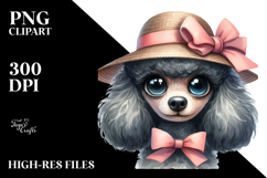 Caricature-Like Watercolor Poodle Hat Product Image 2