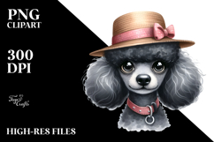 Caricature-Like Watercolor Poodle Hat Product Image 2