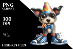 Watercolor Dog with Party Hat, Transparent PNG Product Image 2