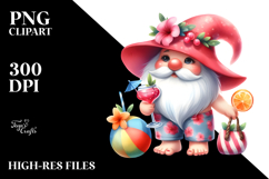 Gnome with Cocktail PNG Product Image 2