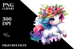 Cute Baby Unicorn Dancing, PNG Product Image 2