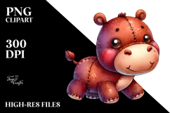 Vibrant Plush Hippo Clipart Product Image 2