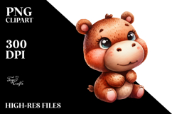 Vibrant Plush Hippo Clipart Product Image 2