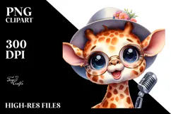 Energic Baby Giraffe PNG Product Image 2