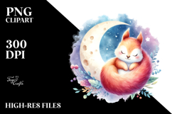 Vibrant Moonlight Squirrel Clipart Product Image 2