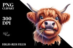 Disrespectful Cow Portrait Clip Art Product Image 3