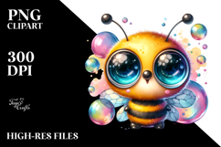 Vibrant Crazy Eyes Baby Bee PNG Product Image 2