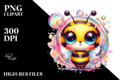Crazy Cute Baby Bee PNG Product Image 2