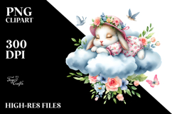 Vibrant Cloud Rabbit Clipart Product Image 2