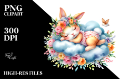 Vibrant Cloud Rabbit Clipart Product Image 2
