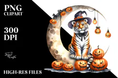 Festive Tiger for Halloween, High-Res PNG Product Image 2