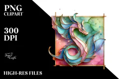 Abstract Pastel Wooden Stained Snapdragon, PNG Product Image 2
