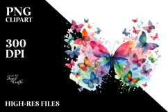Colorful Butterfly Painting PNG Product Image 2