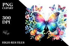 Colorful Butterfly Painting PNG Product Image 2